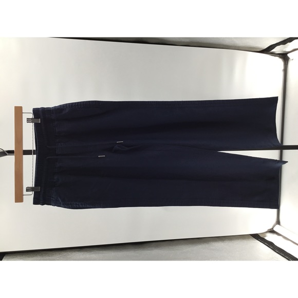 Quince Pants - Quince 100% European Linen Wide Leg Pants Blue M